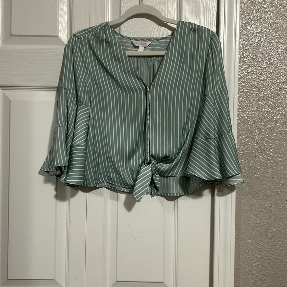 LC Lauren Conrad Teal Blouse Size Small